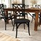 Merrick Lane Mara Solid Wood Dining Chair with Stackable Design, Ornate Seat Back Accenting, and Elegant Finish